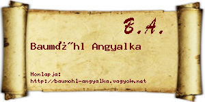 Baumöhl Angyalka névjegykártya
